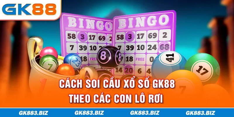 Cách soi cầu xổ số GK88 theo các con lô rơi
